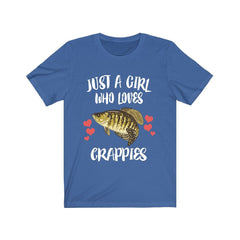 Just a girl who loves crappies freshwater panfish fishing tee