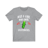 Just A Girl Who Loves Cucumbers Vegetable Vegan Shirt, Cucumber Shirt, Toddler Infant Kids Gift T-Shirt Image 1