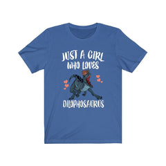 Just A Girl Who Loves Dilophosaurus Shirt - Dilophosaurus print design