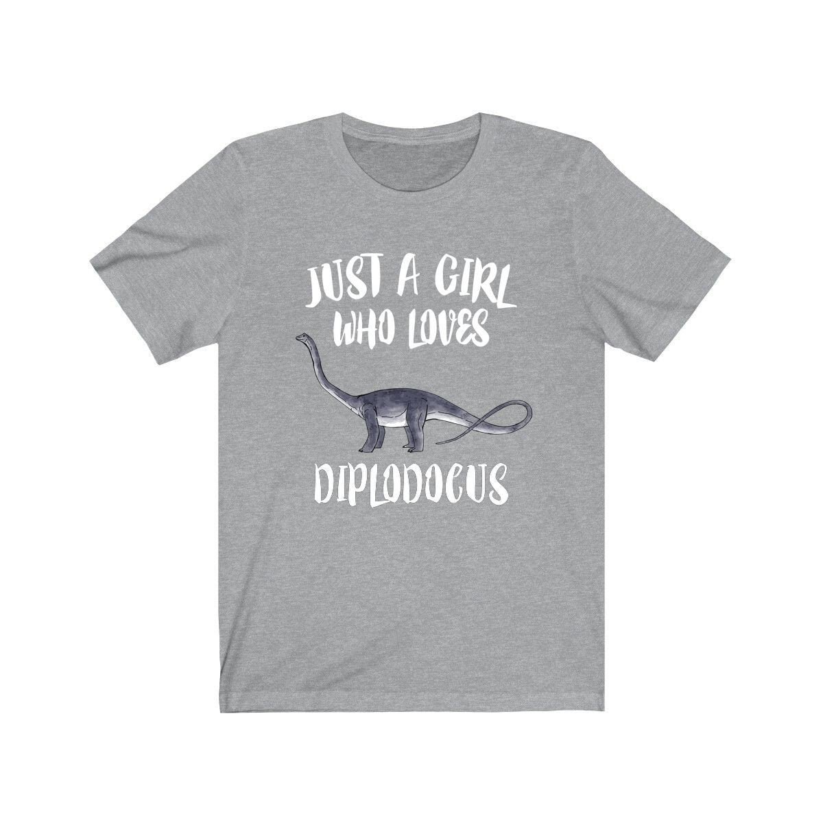 Just A Girl Who Loves Diplodocus Dinosaur Shirt - Diplodocus print design