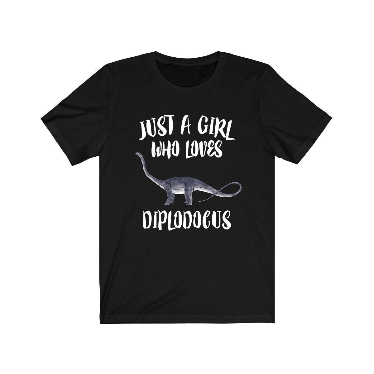 Just A Girl Who Loves Diplodocus Dinosaur Shirt - Diplodocus print design