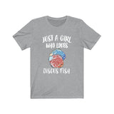 Just A Girl Who Loves Discus Fish Shirt, Discus Fish Lover Shirt, Aquarium Shirt, Animals Adult Toddler Infant Kids Gift T-Shirt Image 3