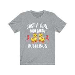 Just a girl who loves ducklings cute baby duck waterfowl tee