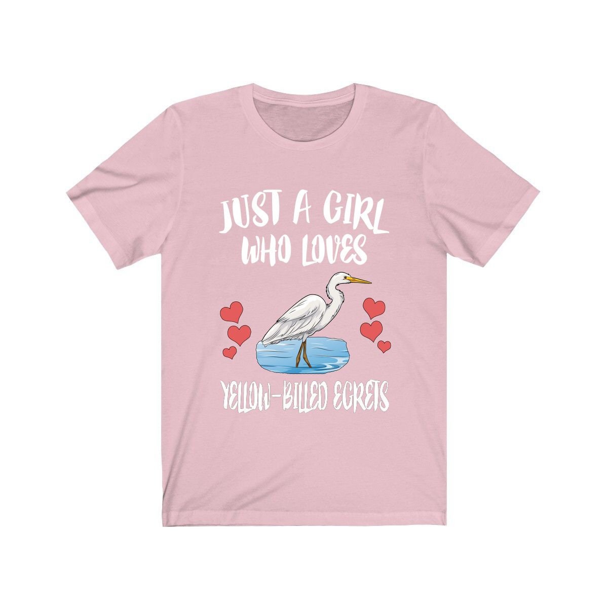 Just a girl who loves yellow billed egrets African wading bird tee