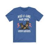 Just A Girl Who Loves German Shepherds Shirt, Dog Lover Shirt, German Shepherd Shirt, Animal Lover Adult Toddler Infant Kids Gift T-Shirt Image 3