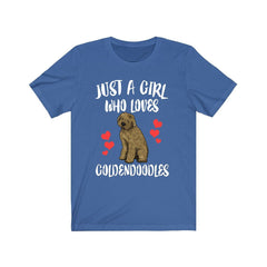 Just A Girl Who Loves Goldendoodles Dog Shirt - Goldendoodle print design