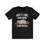 Just A Girl Who Loves Gophers Shirt, Gopher Lover Gift, Animal Lover Adult Toddler Infant Kids Gift T-Shirt Image 1