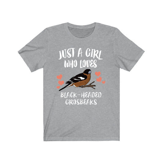 Just A Girl Who Loves Black-Headed Grosbeaks Shirt - grosbeak print design