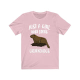 Just A Girl Who Loves Groundhogs Shirt, Groundhog Lover Gift, Groundhog Shirt, Animal Lover Adult Toddler Infant Kids Gift T-Shirt Image 3