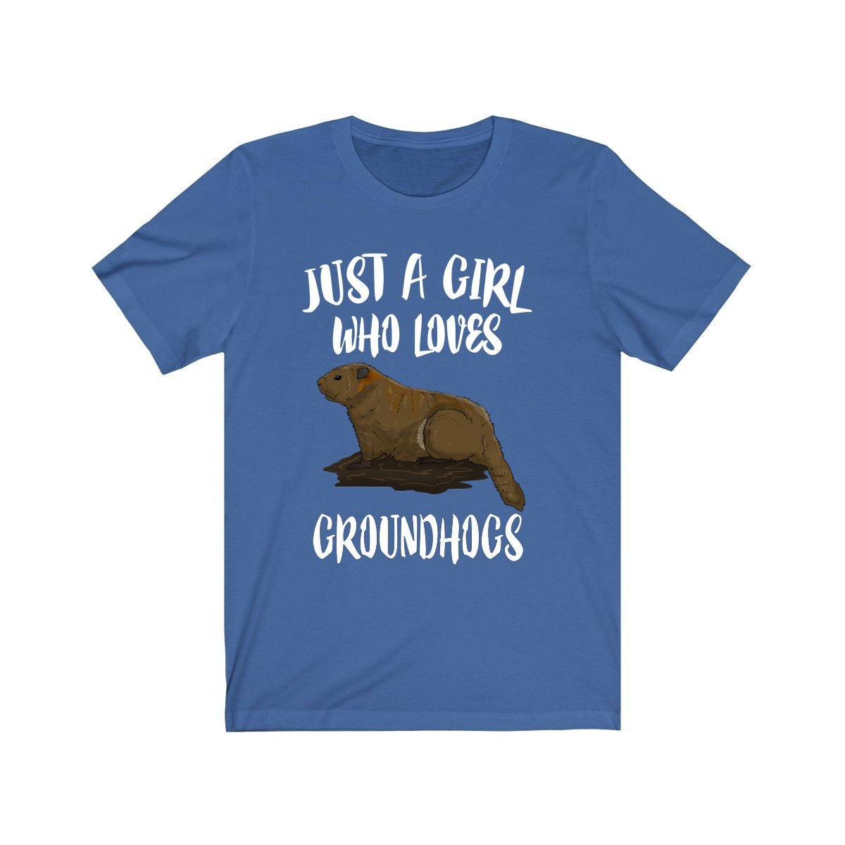 Just a girl who loves groundhogs marmot woodchuck animal tee