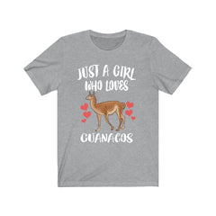 Just A Girl Who Loves Guanacos Shirt - guanaco print design