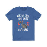 Just A Girl Who Loves Hares Shirt, Rabbit Shirt, Hare Lover Gift, Animal Lover Adult Toddler Infant Kids Gift T-Shirt Image 4