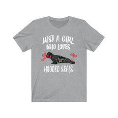 Just A Girl Who Loves Hooded Seals Shirt - Hooded Seal print design