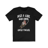 Just A Girl Who Loves House Finches Birds Birding Animal Lover Adult Toddler Infant Kids Gift T-Shirt Image 3