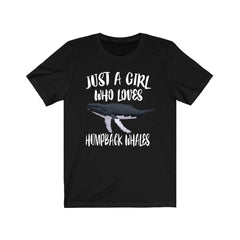 Just a girl who loves humpback whales ocean marine mammal tee