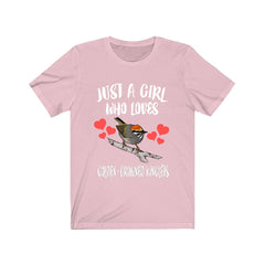 Just a girl who loves golden crowned kinglets tiny songbird tee