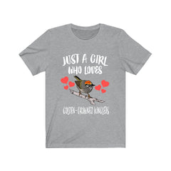 Just a girl who loves golden crowned kinglets tiny songbird tee