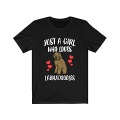 Just A Girl Who Loves Labradoodles Shirt - Labradoodle print design