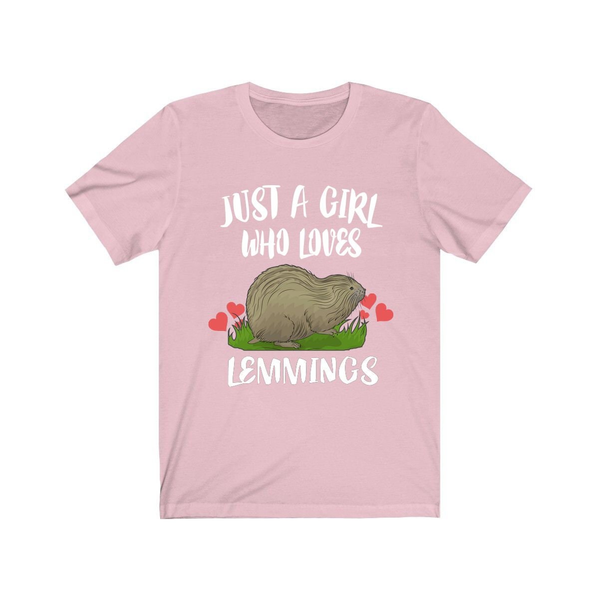 Just a girl who loves lemmings arctic rodent lover tee