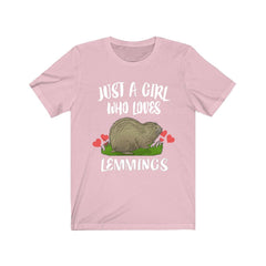 Just a girl who loves lemmings arctic rodent lover tee