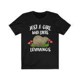 Just A Girl Who Loves Lemmings Shirt, Lemming Lover Gift, Lemming Shirt, Animal Lover Adult Toddler Infant Kids Gift T-Shirt Image 1