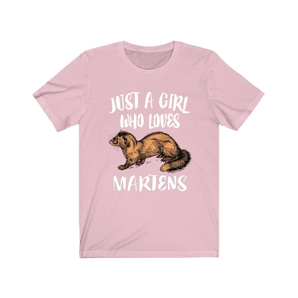 Just a girl who loves martens forest mustelid tree-climbing tee