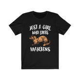 Just A Girl Who Loves Martens Shirt, Marten Lover Gift, Marten Shirt, Animal Lover Adult Toddler Infant Kids Gift T-Shirt Image 1