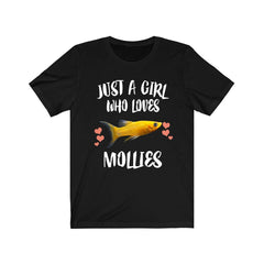 Just A Girl Who Loves Mollies Fish Shirt - molly fish print design
