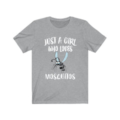Just a girl who loves mosquitos quirky insect entomology tee