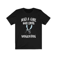 Just a girl who loves mosquitos quirky insect entomology tee