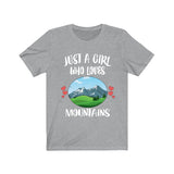 Just A Girl Who Loves Mountains Nature Hiking Lover Adult Toddler Infant Kids Gift T-Shirt Image 3