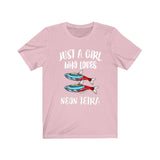 Just A Girl Who Loves Neon Tetra Fish Shirt, Neon Tetra Lover Shirt, Fish Lover Gift, Animal Lover Adult Toddler Infant Kids Gift T-Shirt Image 2