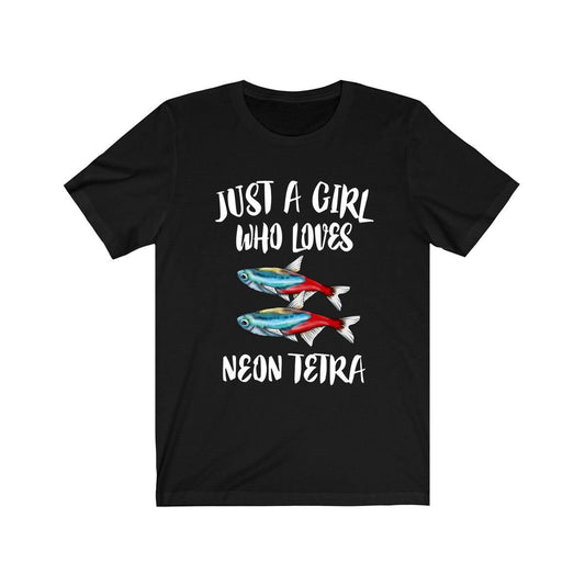 Just A Girl Who Loves Neon Tetras Fish Shirt - Neon Tetra print design