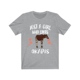 Just A Girl Who Loves Okapis Shirt, Okapi Lover Gift, Animal Lover Adult Toddler Infant Kids Gift T-Shirt Image 1