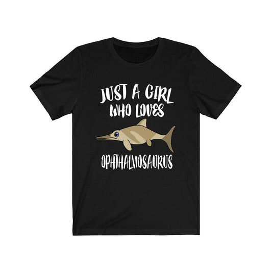 Ophthalmosaurus Dinosaur T-Shirt for Girls - ophthalmosaurus print design