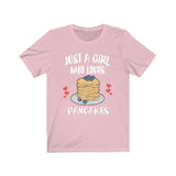 Just A Girl Who Loves Pancakes Food Lover Adult Toddler Infant Kids Gift T-Shirt Image 2