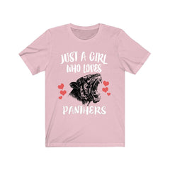 Just A Girl Who Loves Black Panthers Shirt - black panther print design