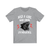 Just A Girl Who Loves Black Panthers Animal Lover Adult Toddler Infant Kids Gift T-Shirt Image 1