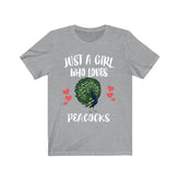 Just A Girl Who Loves Peacocks Bird Birding Animal Lover Adult Toddler Infant Kids Gift T-Shirt Image 1