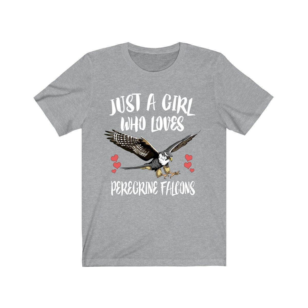 Just A Girl Who Loves Peregrine Falcons Shirt, Falcon Lover Shirt, Bird Birding Shirt, Animal Lover Adult Toddler Infant Kids Gift T-Shirt Image 1