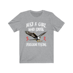 Just A Girl Who Loves Peregrine Falcons Shirt - Peregrine Falcon print design