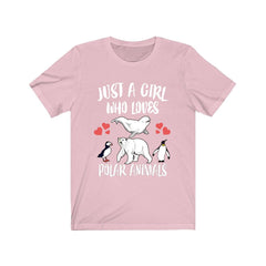 Just A Girl Who Loves Polar Animals Shirt - polar animals print design