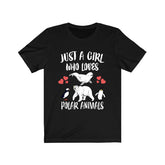 Just A Girl Who Loves Polar Animals Shirt, Polar Bear Shirt, Penguin, Beluga Whale Shirt, Lover Adult Toddler Infant Kids Gift T-Shirt Image 1