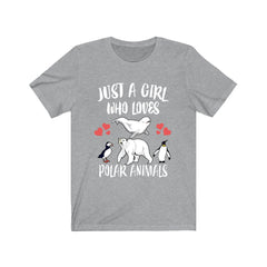 Just A Girl Who Loves Polar Animals Shirt - polar animals print design