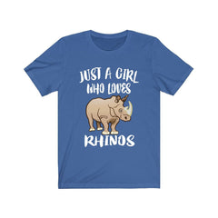Just a girl who loves rhinos African wildlife conservation tee