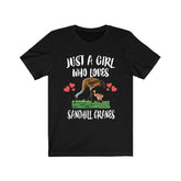 Just A Girl Who Loves Sandhill Cranes Shirt, Bird Birding Shirt, Crane Gift, Crane Lover Shirt Animal Adult Toddler Infant Kids Gift T-Shirt Image 1