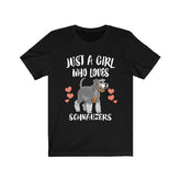 Just A Girl Who Loves Schnauzers Dog Shirt, Schnauzer Owner Gift, Schnauzer Shirt, Dog Shirt, Animal Adult Toddler Infant Kids Gift T-Shirt Image 1