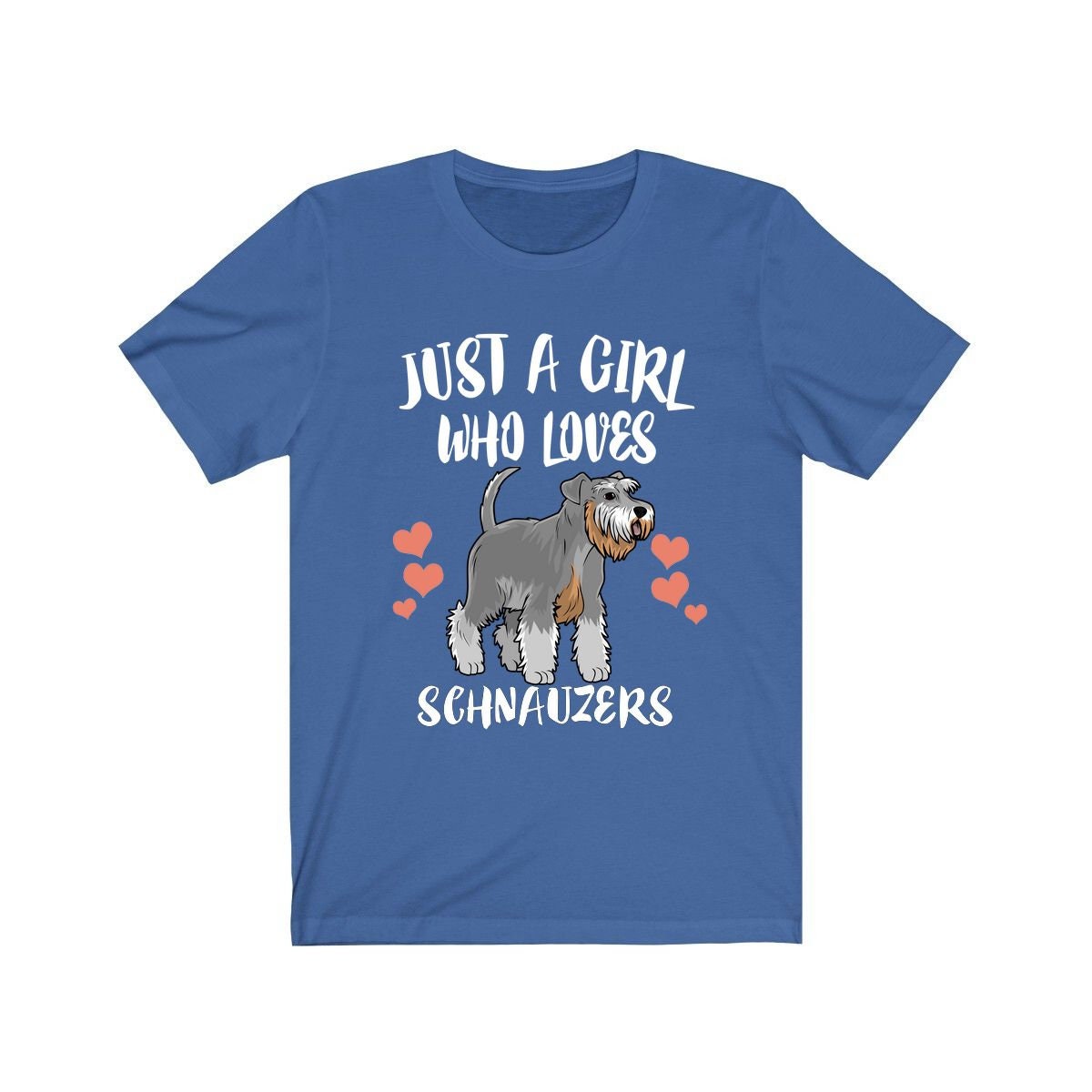 Just a girl who loves schnauzers bearded German dog breed tee