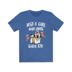 Just A Girl Who Loves Shih Tzu Dogs Shirt - Shih Tzu print design