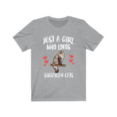 Just A Girl Who Loves Siberian Cats Shirt, Cat Lover Shirt, Cat Owner Gift, Animal Lover Adult Toddler Infant Kids Gift T-Shirt Image 1